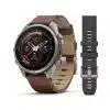 Garmin fēnix® 9 Pro – inReach®, 47mm - Titan med valnøttfarget skinnrem