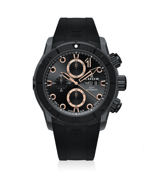 Edox CO-1 Carbon Chronograph Automatic 45mm - 01125 CCN NR