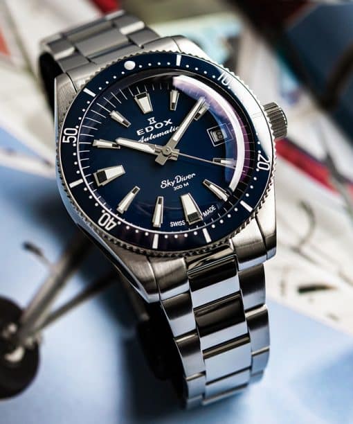 Alternative view of Edox SkyDiver 38 Date Automatic 38mm - 80131 3BUM BUIN