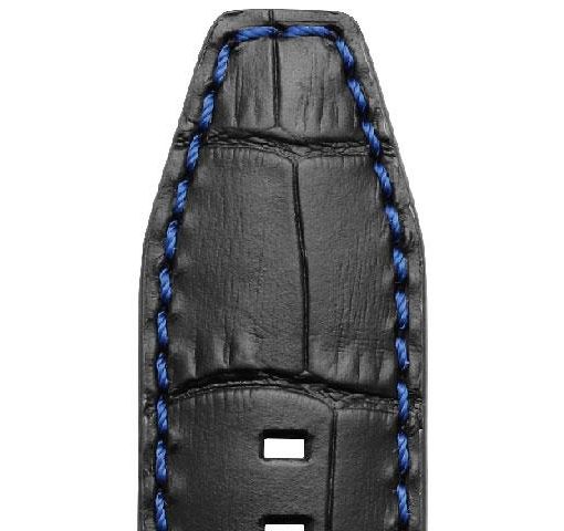 Rochet Sport Luxe «Indiana» Sort/Blå Vanntett Alligator Decor Skinnreim