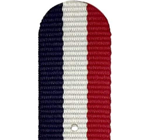 Rochet Synthetic «Nato» Blå/Hvit/Rød Nylonreim