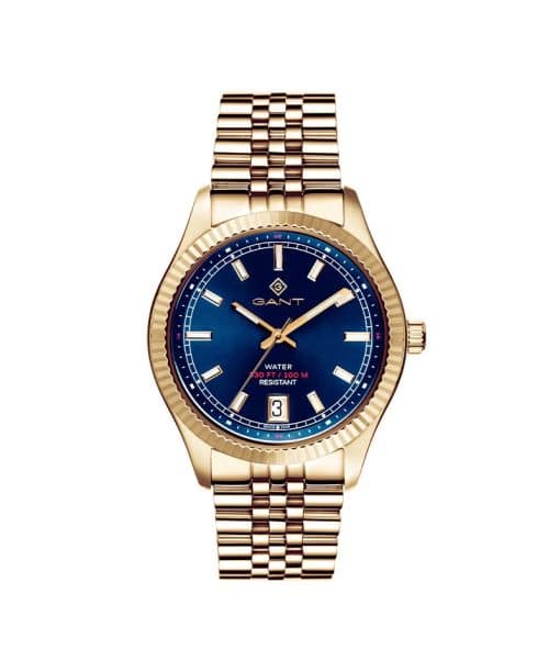 Gant Sussex Gullfarget Stål / Blå 43,5mm - G166018