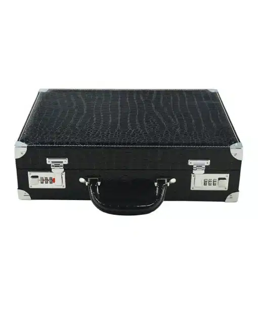 Klokkekoffert med 21 puter og lås