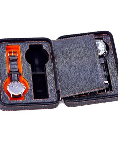 Alternative view of Leanschi 4 slot pouch/black