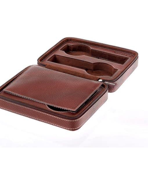 Alternative view of Leanschi 4 slot pouch/brown