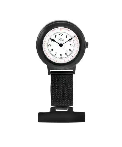 Inex Søsterur Sort Stål / Hvit 30mm