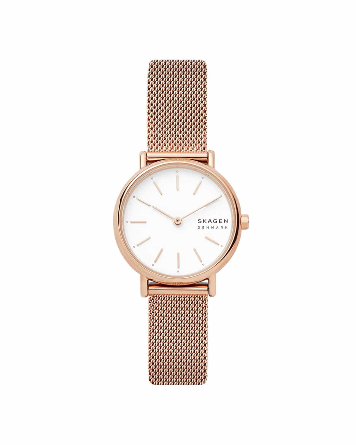 Skagen Signatur Lille Slim Rose Gold-Tone Steel Mesh Watch - SKW2694