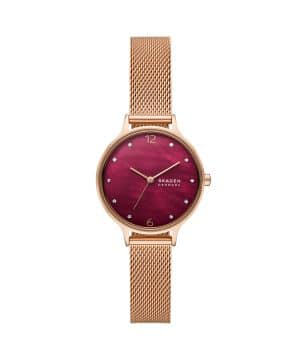 Skagen Anita Lille Three-Hand Rose Gold Stainless Steel Mesh Watch - SKW3150