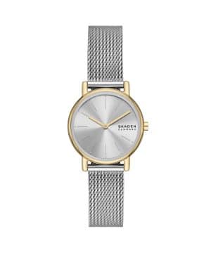 Skagen Signatur Lille Two-Hand Silver Stainless Steel Mesh Watch And Bracelet Set - SKW3153SET