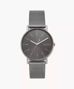 Skagen Signatur Three-Hand Grey Steel Mesh Watch - SKW6577