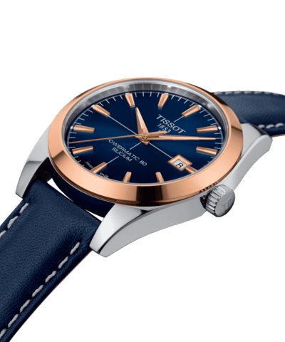 Alternative view of Tissot Gentleman Powermatic 80 Silicium Solid 18K Gold bezel - T927.407.46.041.00