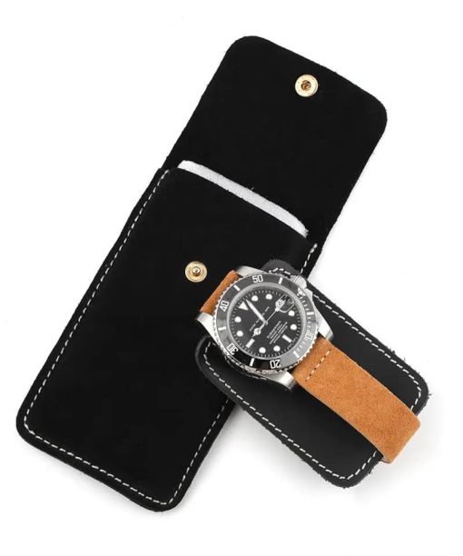 Reiseetui i skinn - Sort