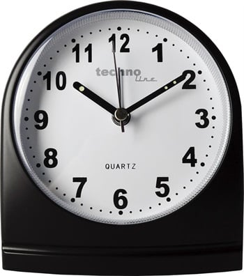 TechnoLine vekkerklokke - Sort